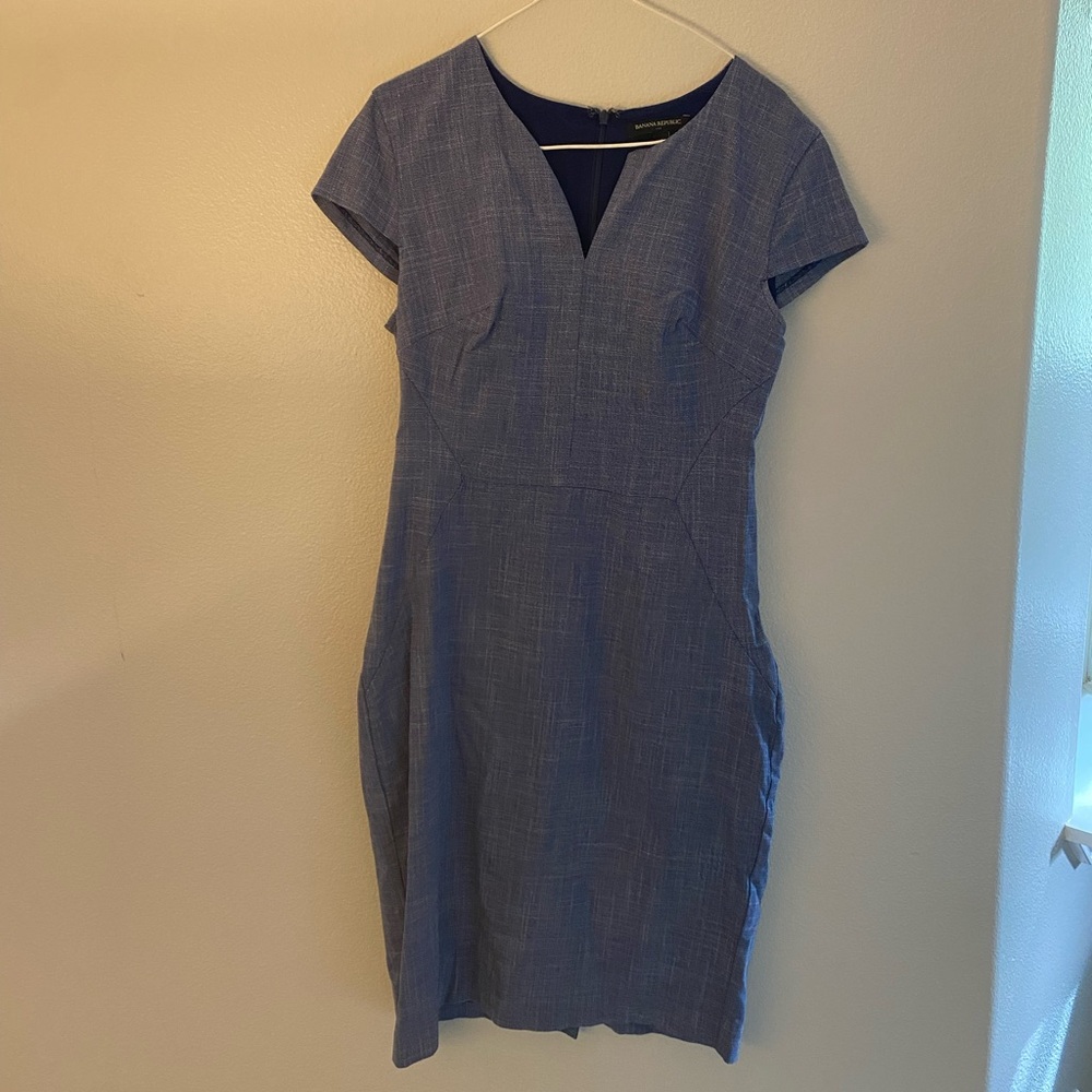 Banana Republic Work Dress fitted blue